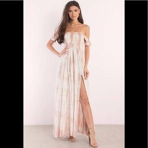 Vici Boho Muted Off the Shoulder Maxi Dress